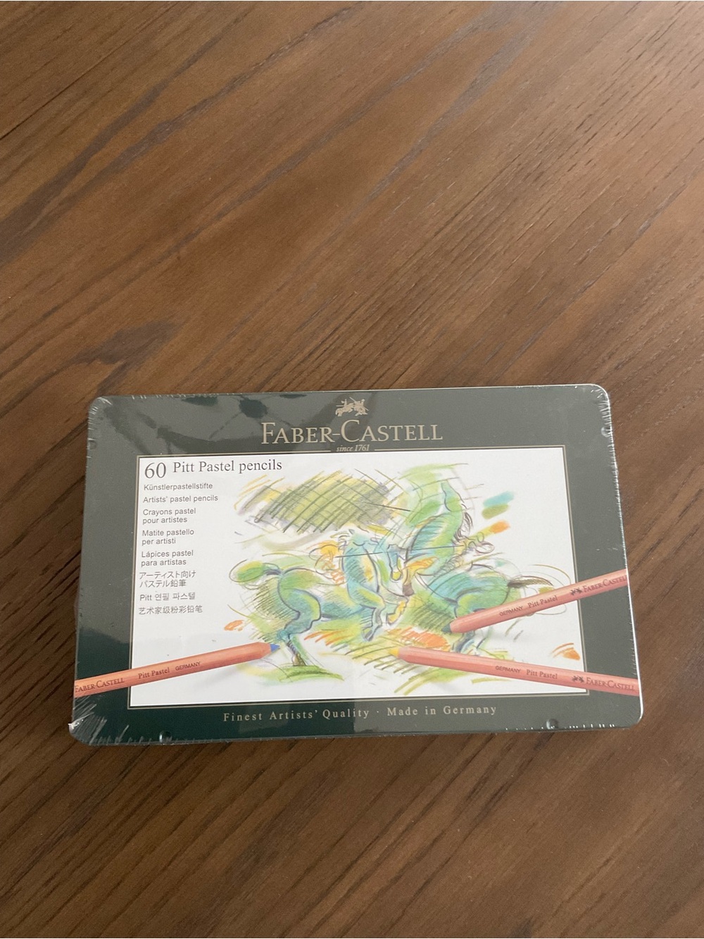 Faber-Castell 60 Pitt Pastel Pencils Set - Olive Green Tin